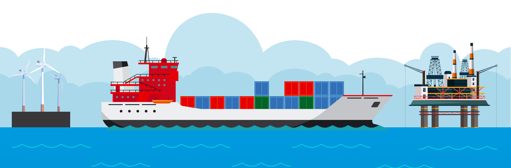 Undersea and Ship Oil Rig